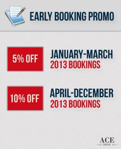 Early Booking Car Rental Promo - October 2012 1st Fortnight