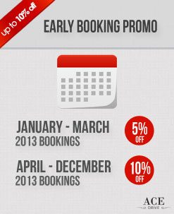 Early Booking Car Rental Promo - October 2012 2nd Fortnight