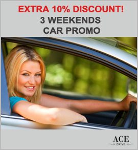 Up to 55 Percent Discount - 3 Weekends Car Promo